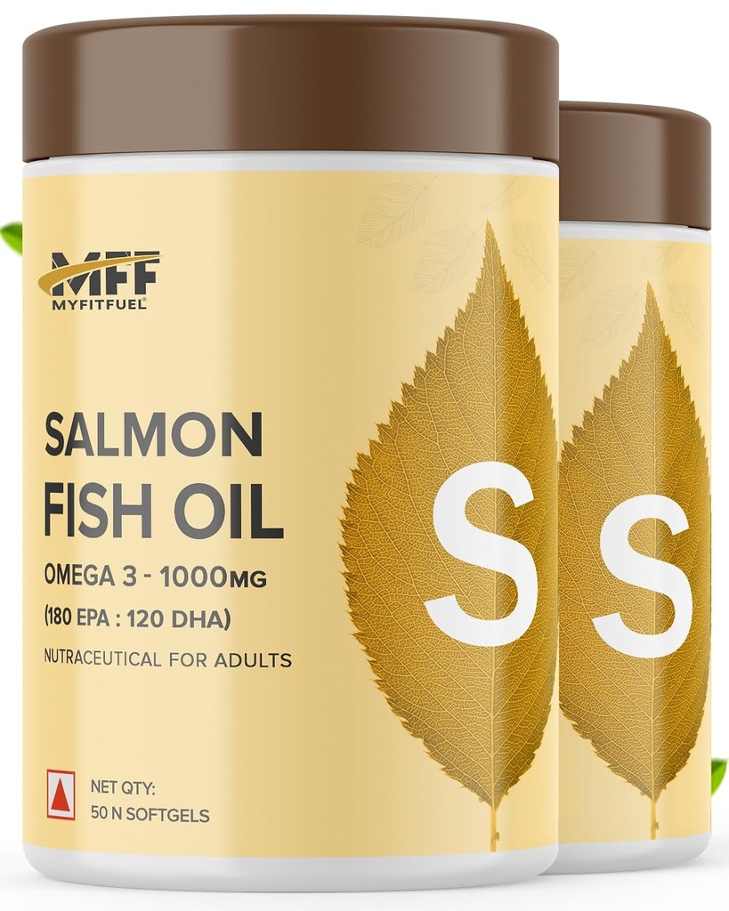 MyFitFuel Salmon Fish Oil, 1000mg (180 EPA 120 DHA), 100 softgels