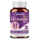 Voxveda's Fat Burner for Men & Women | Herbal Fat Burner Tablets 1500 mg (60 Tablets) | Helps Weight Loss Support with Herbal Extracts - 10X Formula | Helps Burn Fats