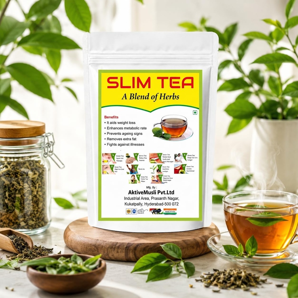 Slim Tea | Blend of Nature's Finest Herbs & Spices, Green Tea