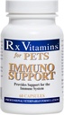 Rx Vitamin untuk Dukungan Pets Immuno untuk Anjing & Kucing - Dukungan Sistem Imune - Bantuan Fungsi Otak Tulang Otot Stres & Penuaan - 60 Kapsul