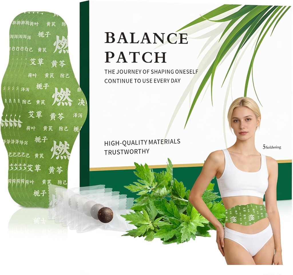 Japanese Herbal Balance Belly Patch for Waist & Abdomen Care Slim Waist Women Adhesive Heating Tummy Support & Daily Wellness | Comfortable Overnight Use | Pack of 5