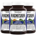 FarmHaven Magnesium Glycinate & Malate Complex w/Vitamin D3, 100% Chelated for Max Absorption, Vegan – Bone Health, Nerves, Muscles, 360 Capsules, 180 Days