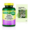 Sprin Val-Ley Super Vitamin B-Complex Tablets Dietary Supplement Value Size, 250 Count (Over 8 Months Supply) + Exclusive Vtmx Vitamin Guide (2 Items)