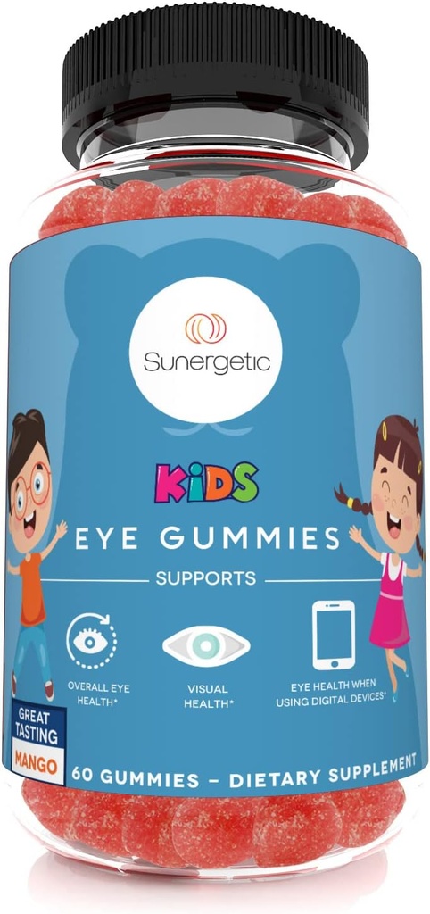 Premium Eye Support Gummies for Kids - Lutein koos Zeaxanthin toetab üldist silmade tervist, visiooni ja makulaarset tervist - kliiniliselt õppinud Lutein & Zeaxanthin Lutemax 2020-60 kummikud