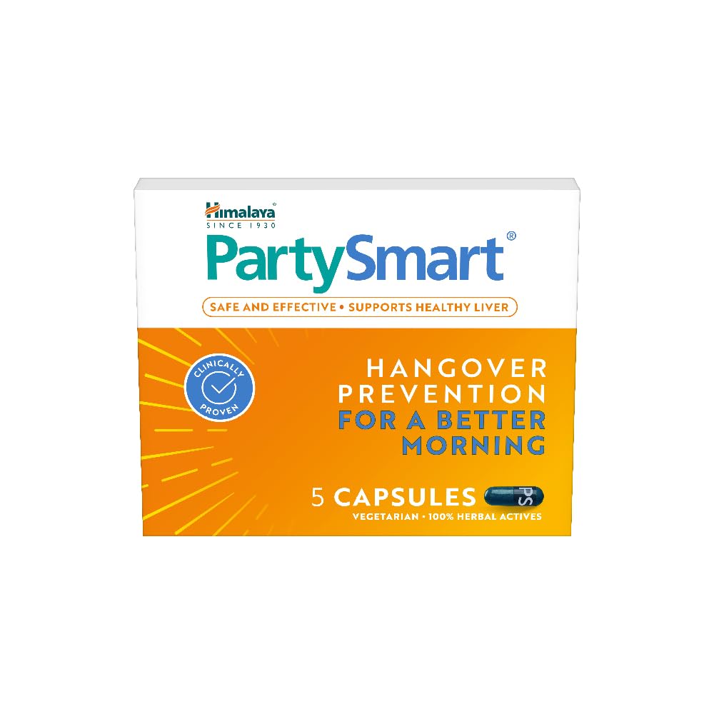 Himalaya PartySmart, 5 capsules |Prevents hangover & helps support liver. Herbal solution, safe, effective & clinically proven