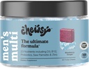 CHEWSY - Pria 's Multivitamin Chews - Imune dan Energi Dukungan, Vitamin A, B12, C, D3, E, Folic Acid, Progories, Zinc - 30- Day Supply