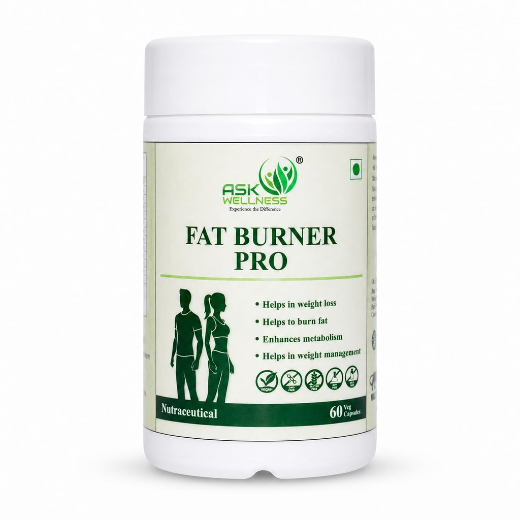 Fat Burner Pro Capsules | Supports Metabolism & Weight Management | Herbal Nutraceutical Supplement | Vegan, GMO Free | 60 Veg Capsules