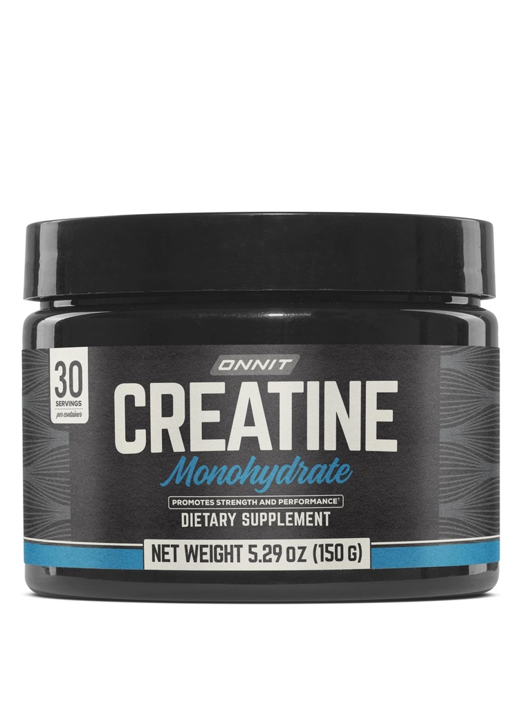 ONNIT Creatine Monohydrate Powder, IGEN(TM) Non-GMO Tested 5g Premium Creatine for Muscle Strength, Power and Lean Mass, Supports Brain Health, Brain Cellular Energy, Unflavored, 30 Servings, 5.29 oz