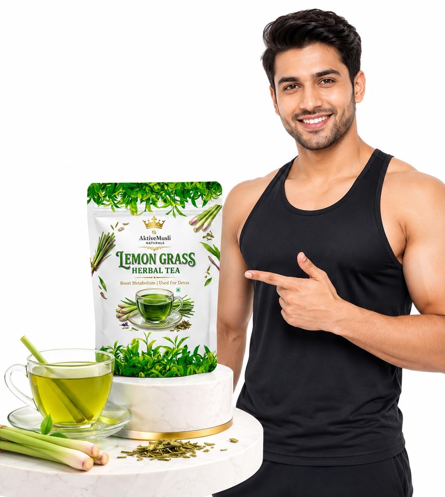 Lemongrass Herbal Green Tea Leaves - 100g | Whole Leaf Tea| 100% Natural Tea
