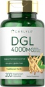 Carlyle DGL Deglycyrrhizinated Licorice Capsules | 200 Count | 4000mg | Vegetarian, Ez-GMO eta Gluten Free Supplement