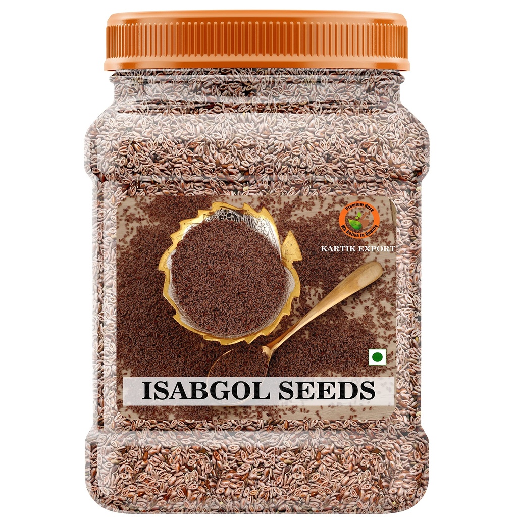 Kartik Export Isabgol Beej | Edible Isabgol Seeds | Psyllium Seeds (350gm) (Jar Pack)