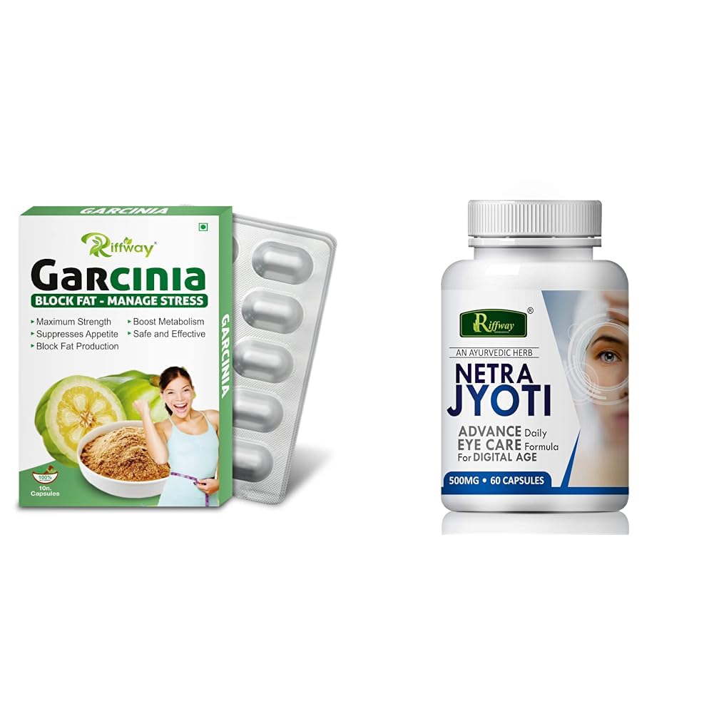Garcinia Tablet | Burns Fat Without Diet & Exercise For Teenager (100% Ayurvedic) | Netra Jyoti Health Pills | Eye Capsule Improves Eye Health (Pack Of 1, 60 capsule)