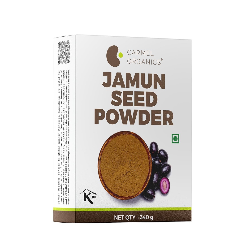 CARMEL ORGANICS Jamun Seed Powder 340 Grams
