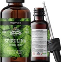 Spirulina Tincture, Organic Spirulina Extract (Arthrospira Platensis) Herbal Supplement, Non-GMO in Cold- Pressed Organic Vegetable Glycerin, 700 mg, 2 oz (60 ml)