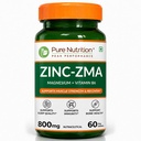 Pure Nutrition Zinc ZMA – 60 Veg Tablets | 800mg Zinc, Magnesium Aspartate & Vitamin B6 | Supports Muscle Recovery, Bone Strength & Deep Sleep | Boosts Energy, Testosterone & Immunity | Ideal for Athletes & Active Lifestyles