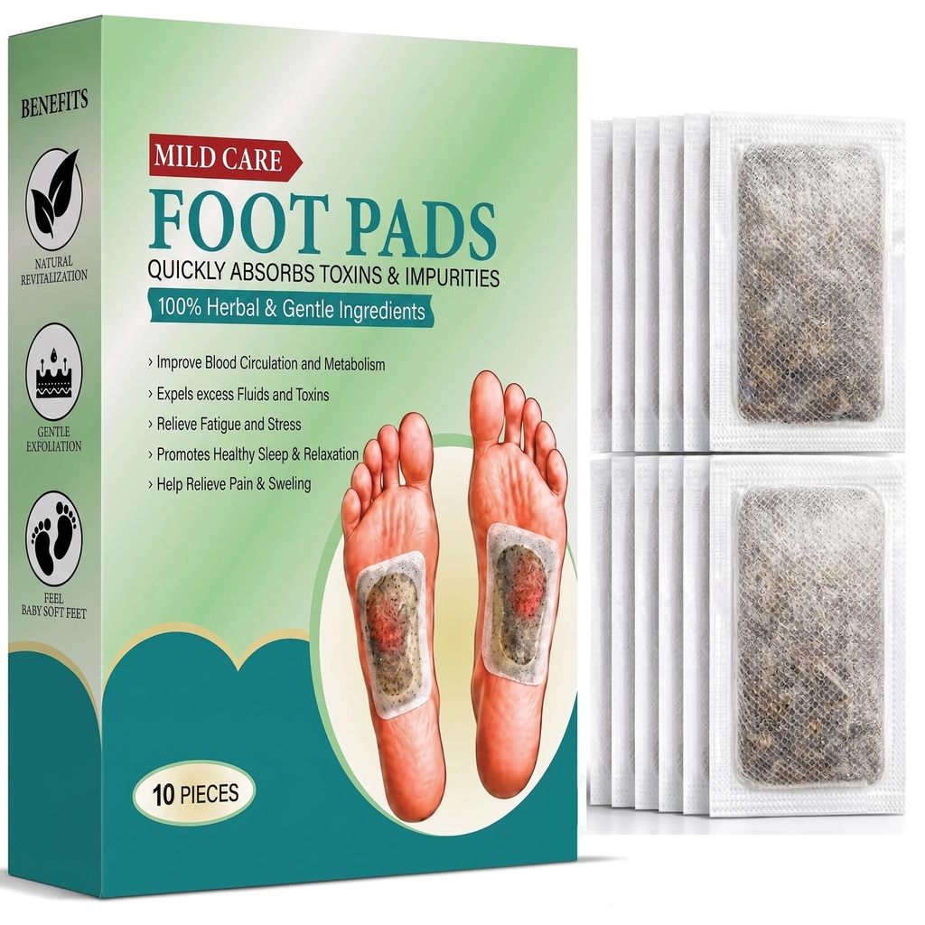 Premium Foot Detox Pads for Men & Women | Herbal Foot Patches for Stress Relief, Better Sleep & Foot Cleansing | Overnight Detox Foot Patch