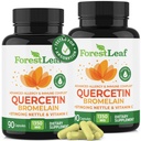 ForestLeaf Quercetin with Bromelain - 1350mg Blend with Vitamin C & Stinging Nettle, Advanced Quercetin 500mg Supplement, Non-GMO Gluten Free, Natural Immune & Respiratory Function 180 Veggie Capsules