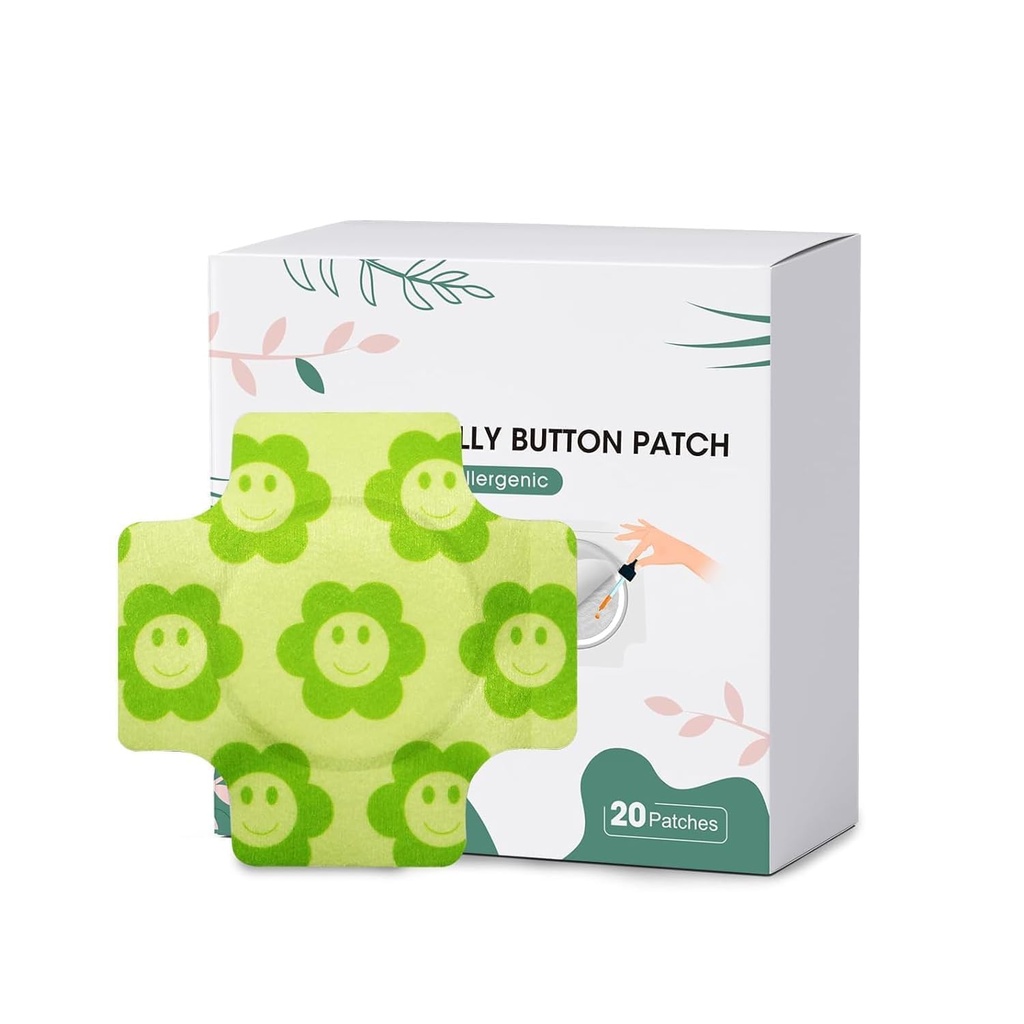 Belly Button Patch with Organic Cotton Pad, Adhesive Wear under Clothing, Cotton Thickness, 20 Pieces