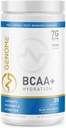 BCAA Powder + HYDRATION Electrolyte Formula | 7G BCAA, 2.5G Electrolytes per Serving | Muscle Recovery & Support | Non-GMO, Gluten Free, Keto Friendly, Zero Sugar | Natural Flavor | 30 Servings