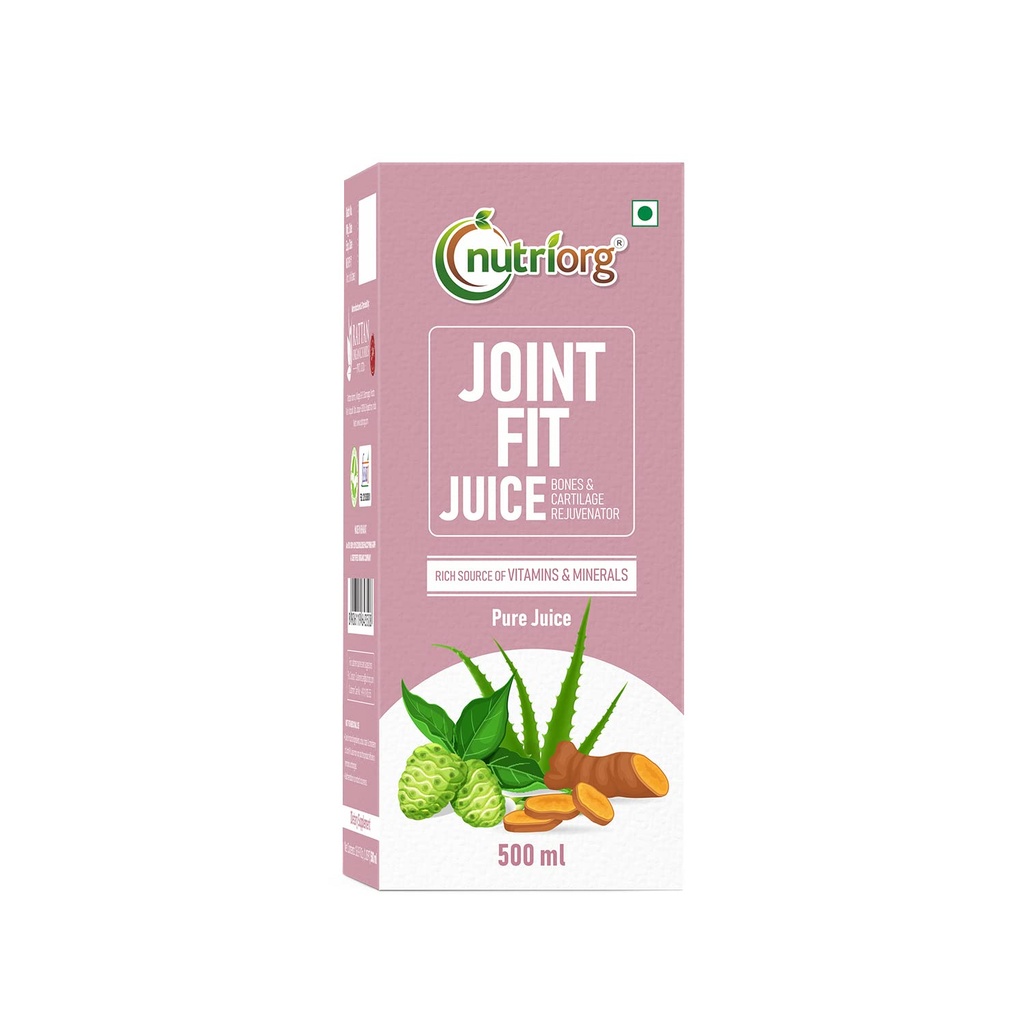Nutriorg Joint Fit Juice 500ml | Natural Joint Pain Relief with 16 Ayurvedic Herbs | Reduces Swelling, Improves Flexibility & Muscle Strength | For Men & Women