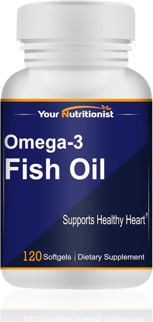 Omega-3 Fish Oil 1000 mg, Heart Health, 120 softgels