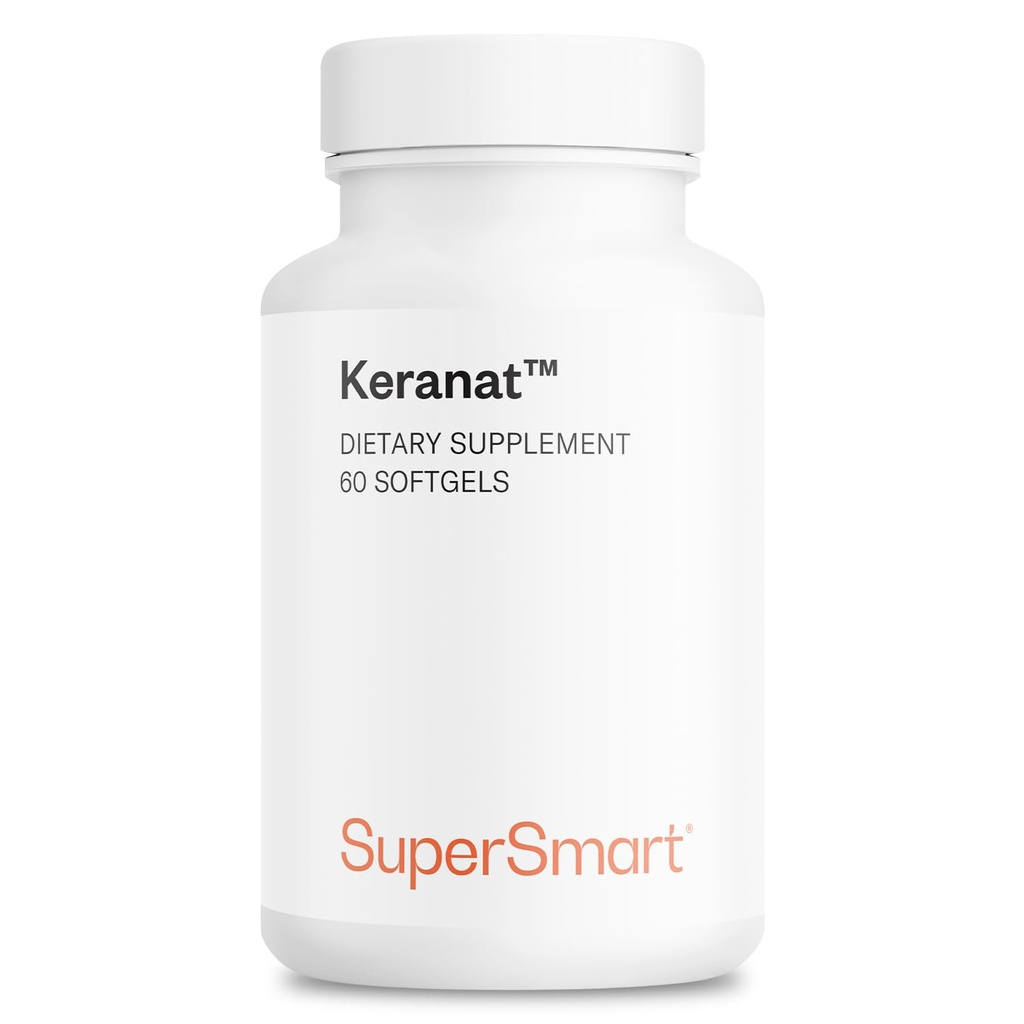 Supersmart - Keranat (Advanced Formula with Biotin) - Hair Supplement for Volume & Growth - Hair Loss Vitamins | Non-GMO & Gluten Free - 60 Softgels