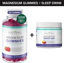 Sugar-Free Magnesium Gummies (180 Gummies) dan Powder Waktu Magnesium Malam dengan Magnesium Citrate, Melonalin, L- Theanine dan GABA - Vegan, gratin-Free, Gluten- Free, Non-GMO
