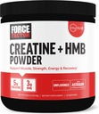 Fattore di forza Creatina HMB Polvere, 5g Creatina Monoidrato + 3g myHMB per la crescita del muscolo, la resistenza, l'energia e il recupero, con AstraGin per l'assorbimento potenziato, non aromatizzato, 30 Serve