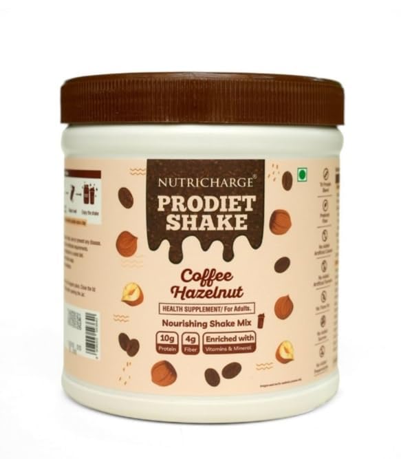 Shake Coffee Hazelnut Flavour | Nourishing Health Supplement Shake Mix | 10g Protein, 4g Fiber | Enriched with Vitamins & Minerals | For Adults
