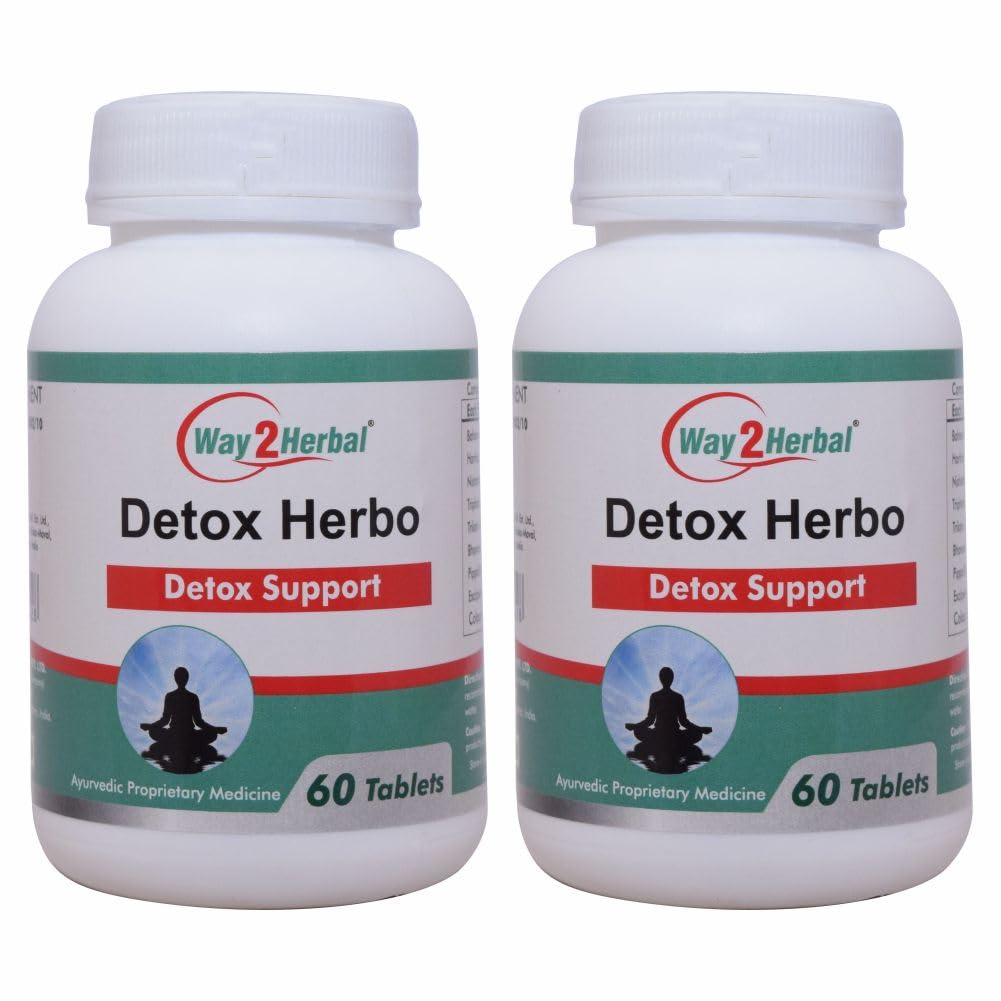 Way2Herbal Detox Herbo 550mg Detox Tablet (60 Count Pack of 2)