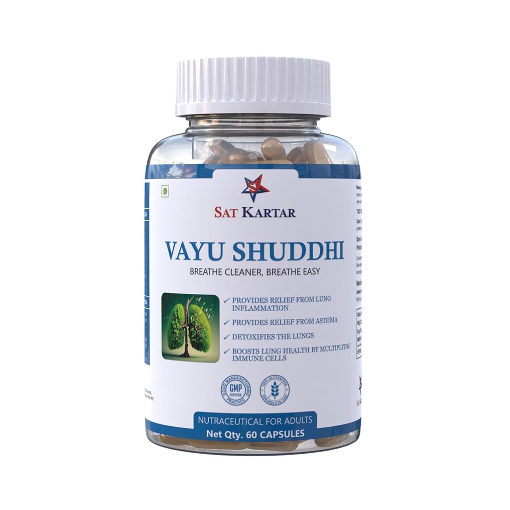 8848 Vayu Shuddhi Breathe Cleaner Capsules | Lung Detox Supplement | Made Of Pure Herbs (1 Month Pack) 60 Veg Capsules