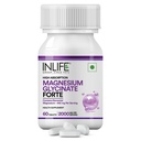 INLIFE Magnesium Glycinate Forte 2000mg, Chelated, 60 Tablets