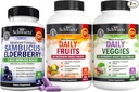 BioSchwartz Daily Fruits və Veggies Qadınlar və Kişilər üçün əlavə (2 ay təchizatı)   Immune Support (2 ay Supply)
