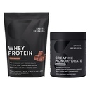 Sports Research® Creatine Monohydrate (10.58 oz) and Dutch Chocolate Whey Protein (2 lbs), The Dynamic Duo for Lean Muscle Building, Improved Performance and Strength & Workout Recovery