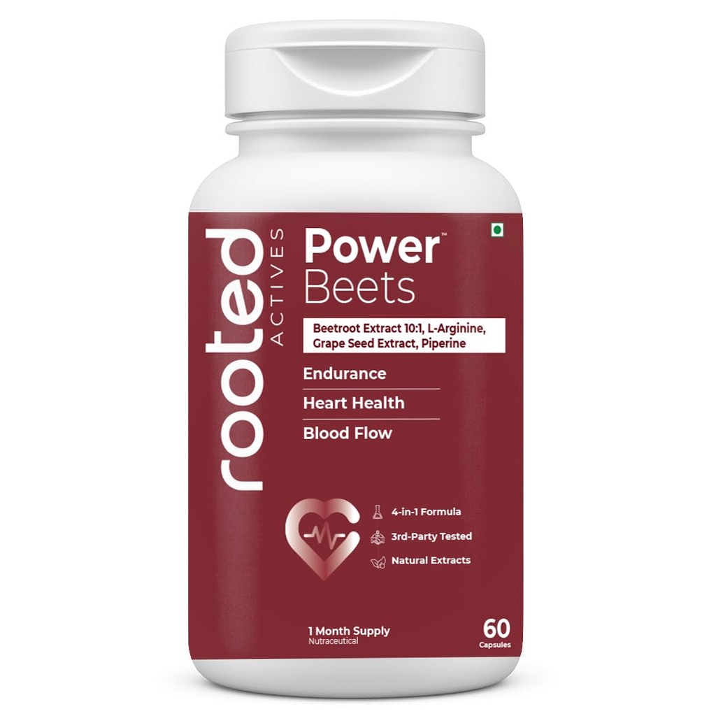 Rooted Actives Power Beets™ - Beetroot Extract Capsules 60s