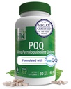 Health Thru Nutrition PQQ 40mg 30 Servings Pyrroloquinoline Quinone as PureQQ | Promotes Mitochondrial Biogenesis | Certified Vegan | Non-GMO Gluten Soy Free Capsules| Clean Label PQQ Supplement