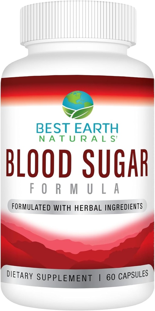 Best Earth Naturals Blood Sugar Formula with Cinnamon, Gymnema Sylvestre, Banaba, Guggul and More 60 Counter 最佳地球自然血糖配方 肉桂, Gymnema Sylvestre, Banaba, Guggul and More 60 Counts 最佳血糖配方 肉桂,西尔维斯特尔,巴纳巴, 古古古尔和60多