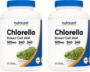 Nutricost Chlorella kapszula (2 üveg) 500 mg, 240 kapszula palackonként