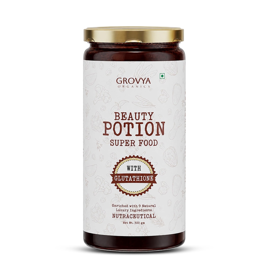 Beauty Potion Super Food with Glutathione | Skin Brightening, Detox & Anti-Oxidant | Skin Supplement for Glowing & Healthy Skin | For Men & Women | 300 gm