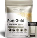 Fasted Athlete - PureGold Colostrum – Grass-Fed Colostrum Powder unterstützt Gesundheit, Haut, Erholung & Immunität – Unflavored, 30 Single-Serve Packets