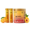 Setu Skin Renew Glutathione Fizz 30 Tablets for Skin Glow & Brightness with Skin Youthful Marine Collagen Powder (Peach Mango,250 g) | Fight Fine Lines & Wrinkles | Powered by Master Antioxidant Glutathione | Promotes Radiant Skin | Skin Supplements for Women & Men (Combo Pack)