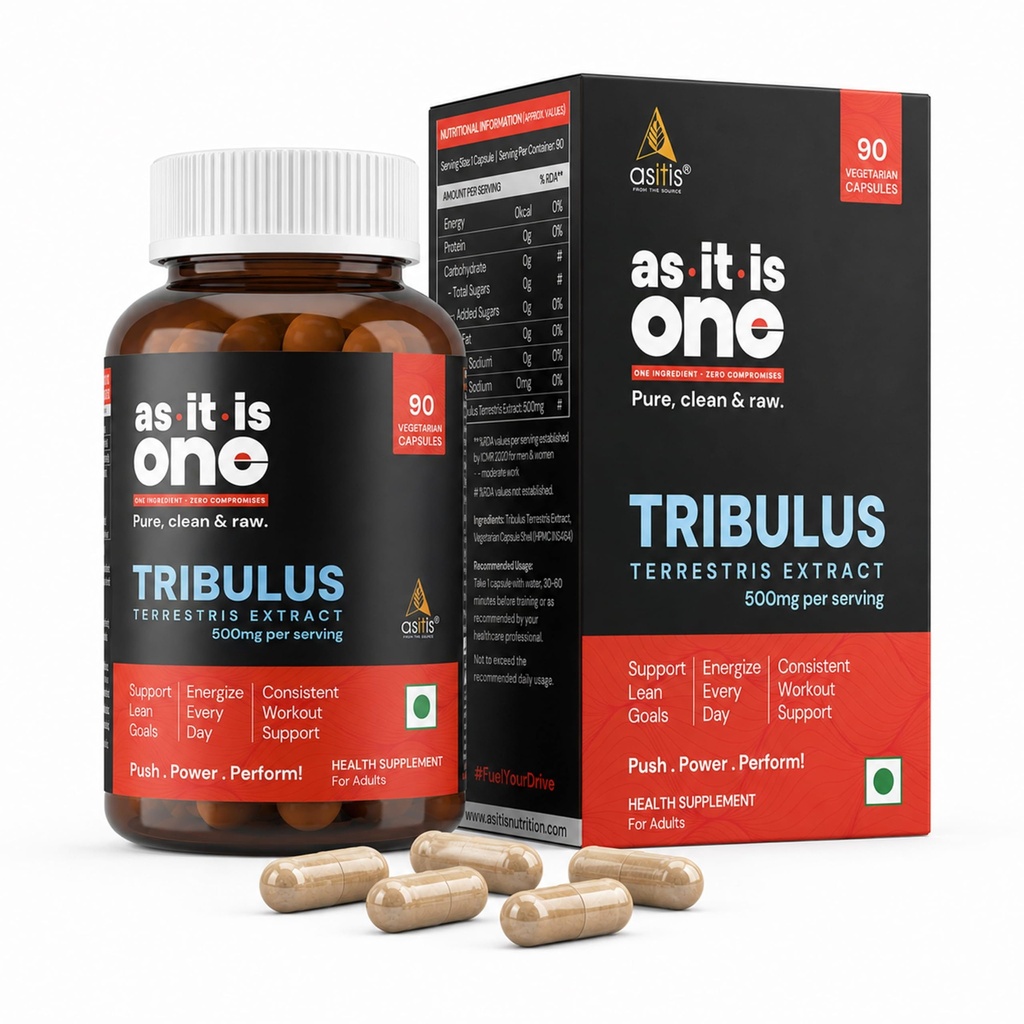 AS-IT-IS One Tribulus Terrestris - 500mg, 90 Capsules