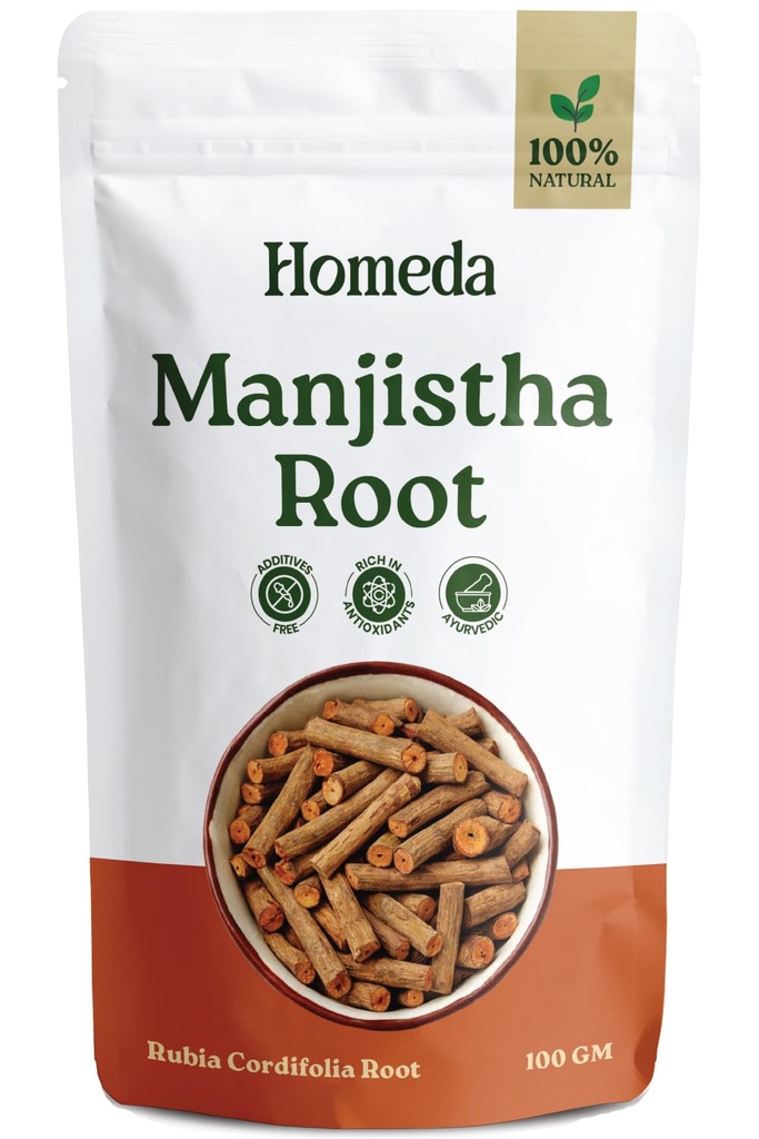 Shudh Online Manjistha Root, Majith Organic, Indian Madder (100 Grams) - Eating, Skin whitening, Face, Hair - Manjishtha, Manjishta, Manjishta, Manjista