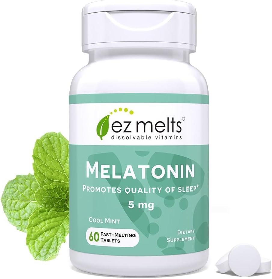 Melatonina disolvidable EZ, 5 mg, Sugar-Free, Oferta de 2Month, Cool Mint-Flavored - 1 Pack