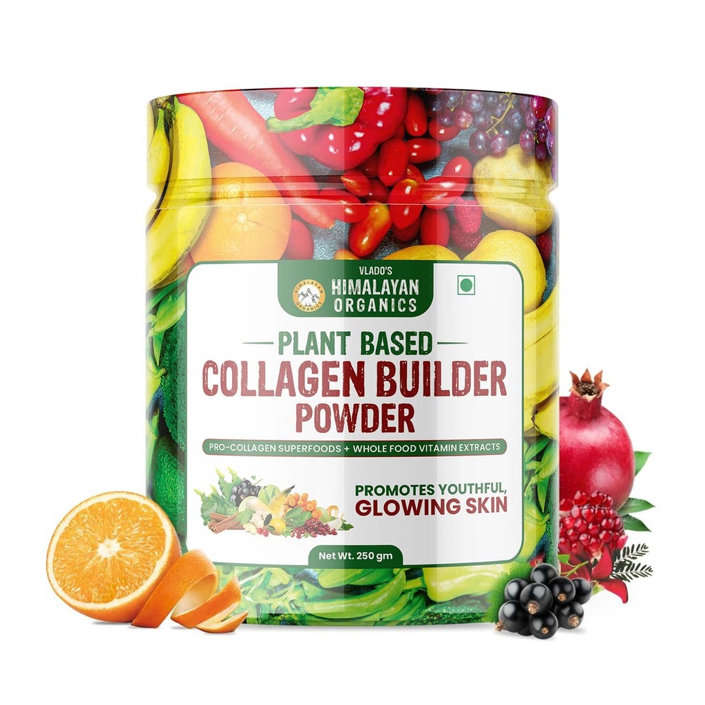 Himalayan Organics Plant Based Collagen Builder Powder For Skin Regeneration, Anti-Aging Beauty & Repair, 250gm