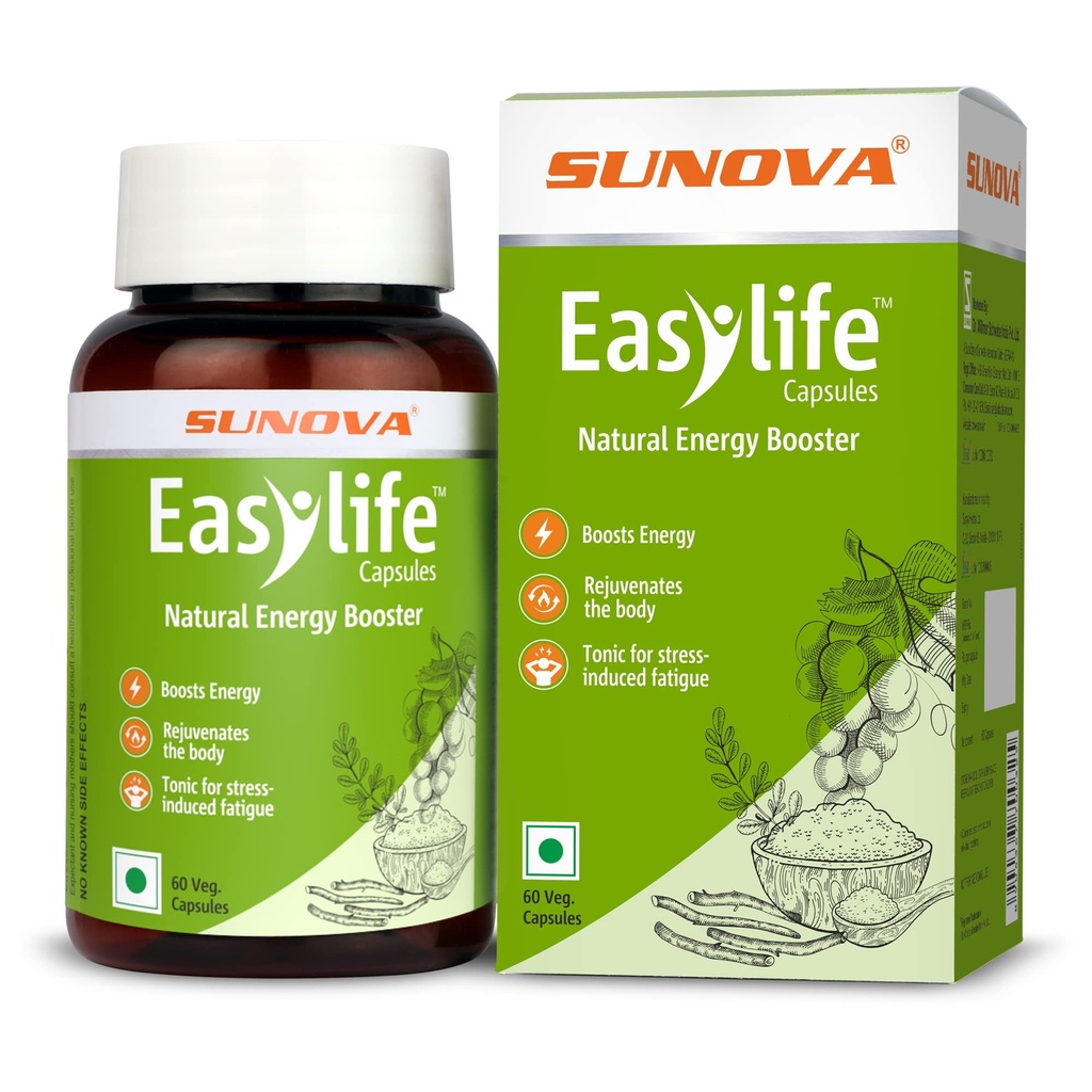 Sunova Easylife - Daily use Multivitamin , Natural Energy Booster, manages fatigue and provides energy to body