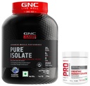 GNC AMP Pure Isolate Whey | Informed Choice Certified | Blueberry | 4 Lbs + Pure Micronized Creatine Monohydrate | 100 Gm (33 Servings) Combo Pack, 1914 Grams