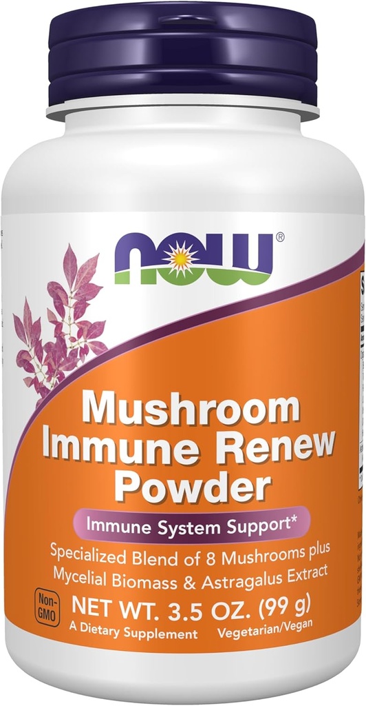NOW Foods Supplements, Gobe Imune Renew z Astragalus Root Extract, Podpora imunskega sistema*, 3,5-Ounce