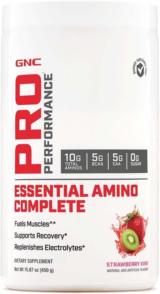GNC Pro Performance Essential Amino Complete, Strawberry Kiwi, 15.87 oz., Unterstützt Muskelrückgewinnung