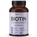 Biotin Capsules for Men and Women | Biotin, Keratin and Collagen Peptides | Supports Healthy Hair, Skin & Nails | Helps Enhance Skin Elasticity & Hydration | Helps in Controlling Wrinkles and Fine Lines | 60 Capsules - Pack of 1 | 30 Days Pack